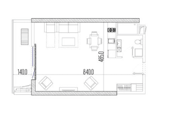 studio, 37 m²,  floor in "Intourist Residence"