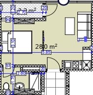 Студия, 31.2 м², 18 этаж в ЖК "Modern Ultra"