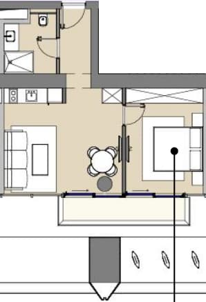 1-комнатная квартира, 57.2 м², 24 этаж в ЖК "Next Address"