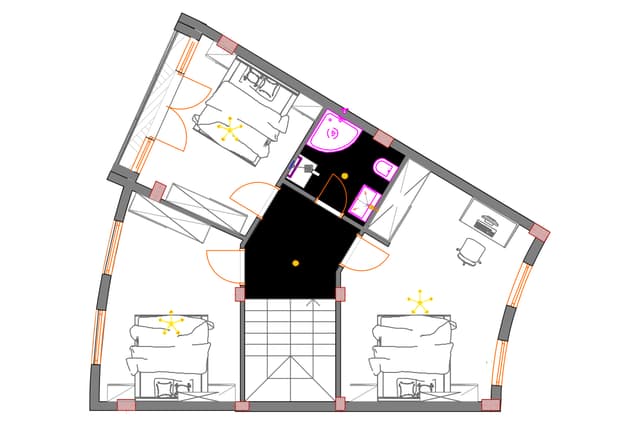 2-bedroom apartment, 243.9 m²,  floor in "Green Side Kvariati"