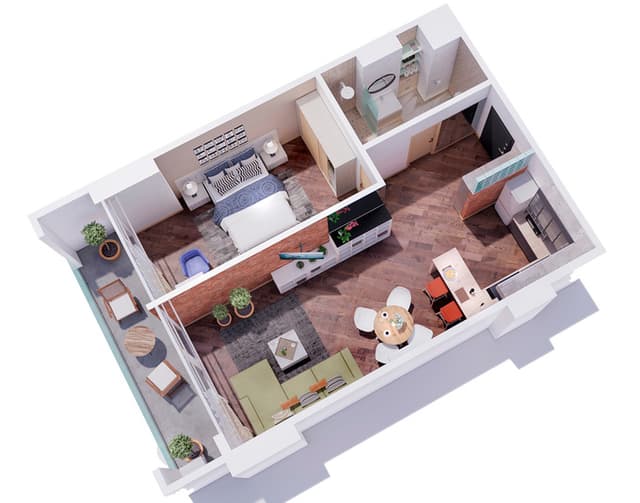 2-комнатная квартира, 52.1 м², 4 этаж в ЖК "Accent"