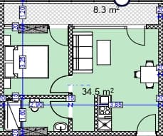 1-bedroom apartment, 42.8 m², 18 floor in "Modern Ultra"