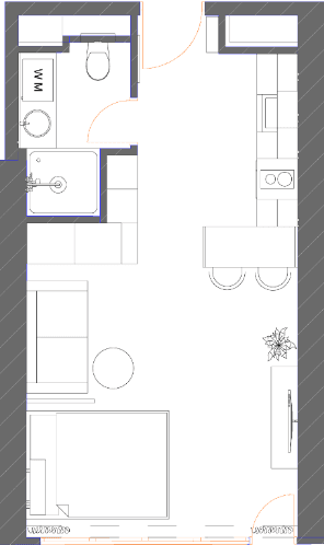 Студия, 34.86 м², 34 этаж в ЖК "7th Heaven Residence"