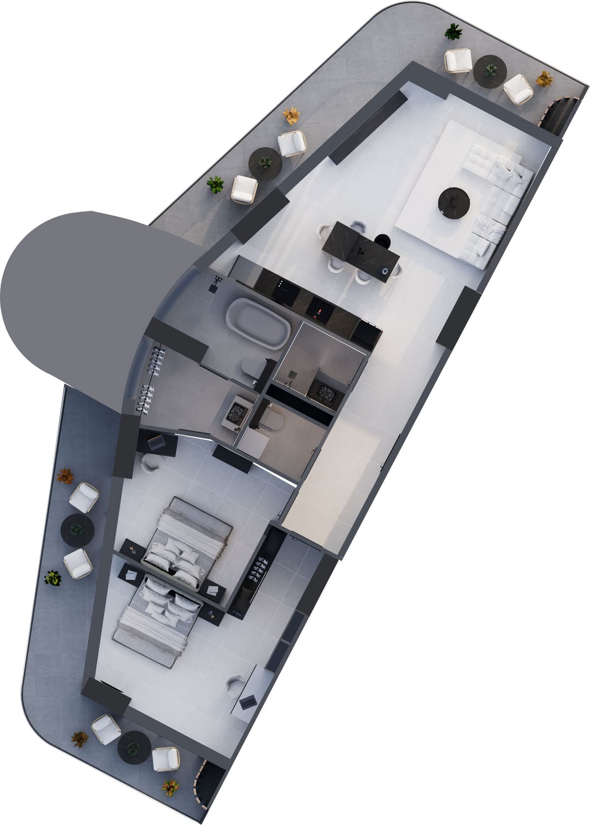 3-комнатная квартира, 134.5 м², 16 этаж в ЖК "Montemar"