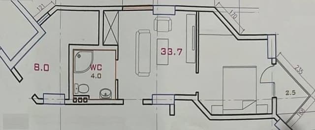 Студия, 33.7 м², 7 этаж в ЖК "Gonio Residence"