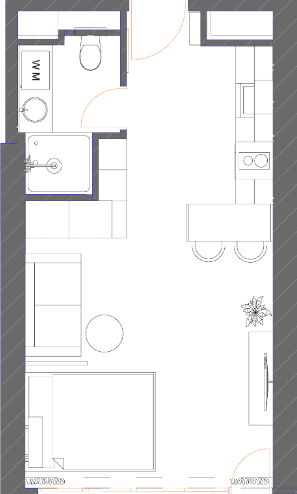 studio, 33.33 m², 32 floor in "7th Heaven Residence"