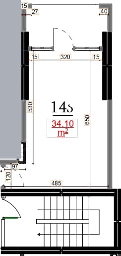 studio, 34.1 m², 2 floor, LemonGarden Residence & Spa in Batumi