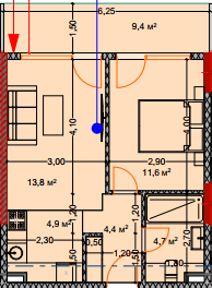 1-комнатная квартира, 50.8 м², 7 этаж в ЖК "Lagoon Resort"