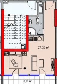 Студия, 39.97 м², 28 этаж в ЖК "Horizons Deluxe"