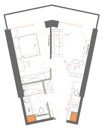 1-комнатная квартира, 49.64 м², 31 этаж в ЖК "7th Heaven Residence"