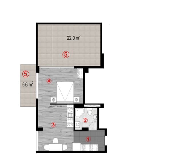 1-комнатная квартира, 65.2 м², 9 этаж в ЖК "Green Cape"