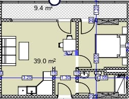 1-bedroom apartment, 44.7 m², 20 floor in "Modern Ultra"