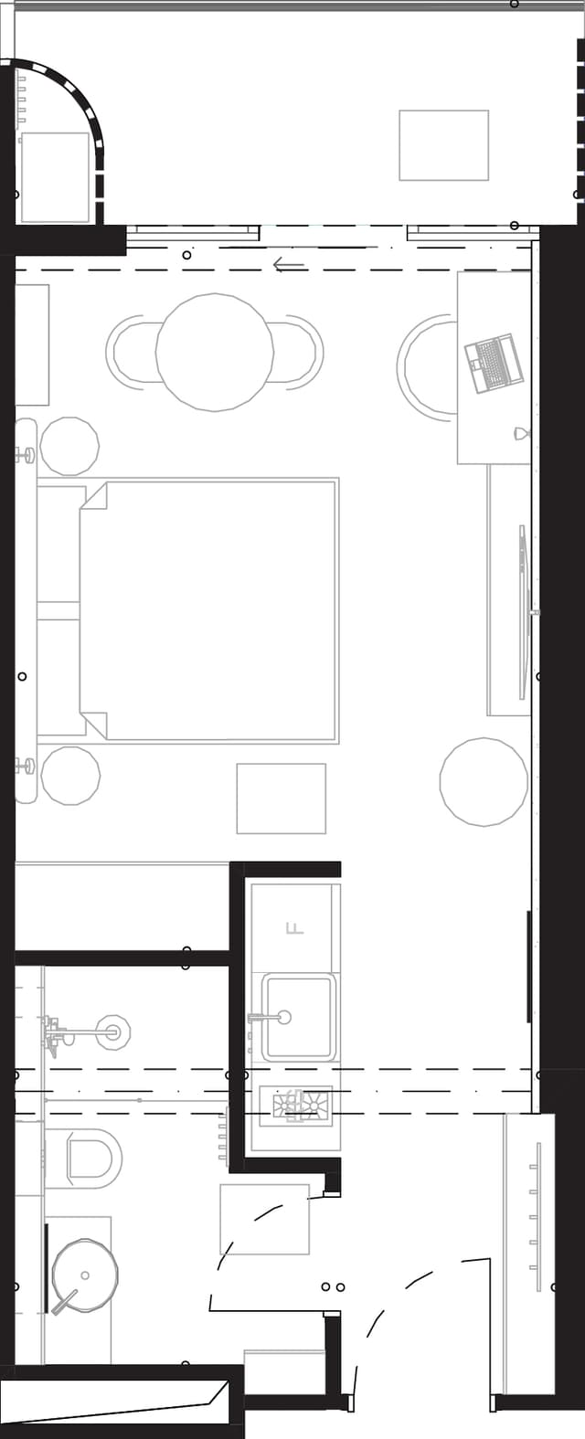 1-bedroom apartment, 34.2 m², 16 floor in "Montemar"