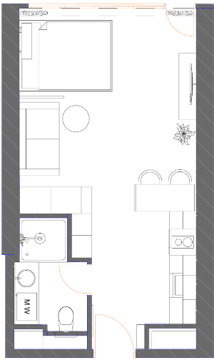 Студия, 42.15 м², 35 этаж в ЖК "7th Heaven Residence"
