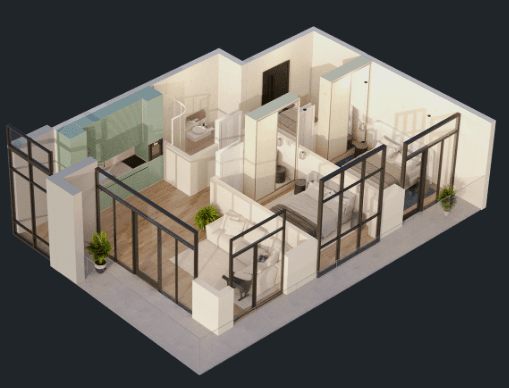 2-комнатная квартира, 72.2 м², 17 этаж в ЖК "Green Side Gonio"