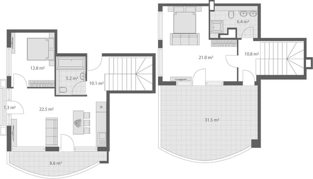 3-bedroom apartment, 130.4 m², 4 floor in "Wyndham Grand Family Club"