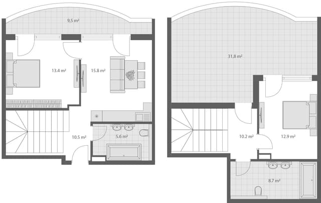 3-bedroom apartment, 118.4 m², 4 floor in "Wyndham Grand Family Club"
