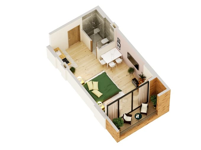 Студия, 37 м², 11 этаж в ЖК "Boulevard Residence"