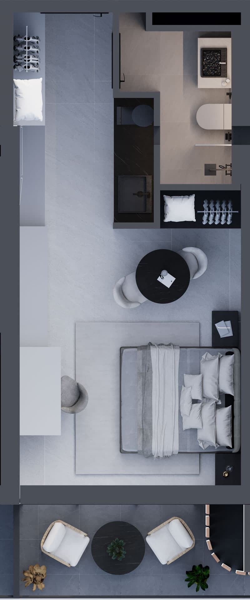 1-bedroom apartment, 33.9 m², 16 floor, Montemar in Batumi