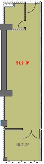 studio, 51.2 m², 4 floor in "White House"