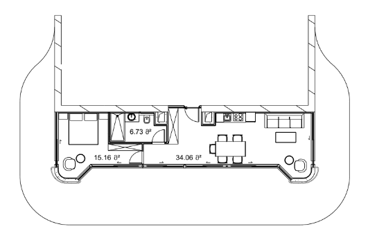 1-bedroom apartment, 146.23 m², 14 floor in "Next Collection"