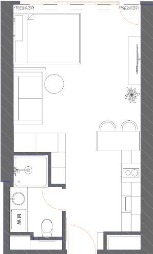 Студия, 34.88 м², 26 этаж в ЖК "7th Heaven Residence"