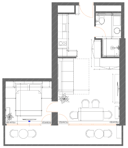 1-комнатная квартира, 45.94 м², 40 этаж в ЖК "7th Heaven Residence"