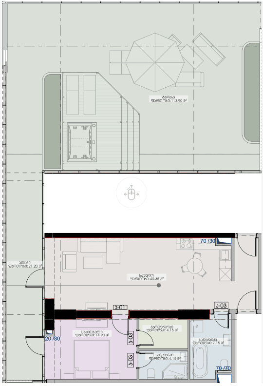 1-комнатная квартира, 205.8 м², 39 этаж в ЖК "Geuz Towers"