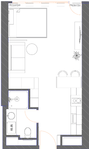Студия, 42.15 м², 15 этаж в ЖК "7th Heaven Residence"