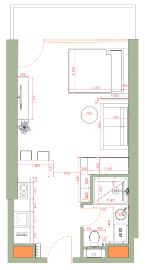 1-комнатная квартира, 34.74 м², 36 этаж в ЖК "7th Heaven Residence"