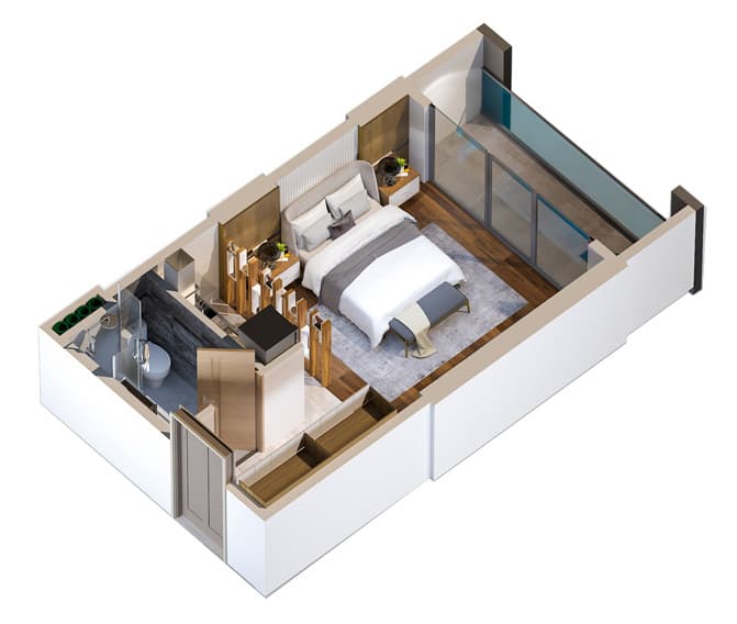 studio, 30.4 m², 20 floor, LemonGarden Residence & Spa in Batumi