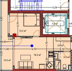 1-bedroom apartment, 48.1 m², 5 floor in "Lagoon Resort"