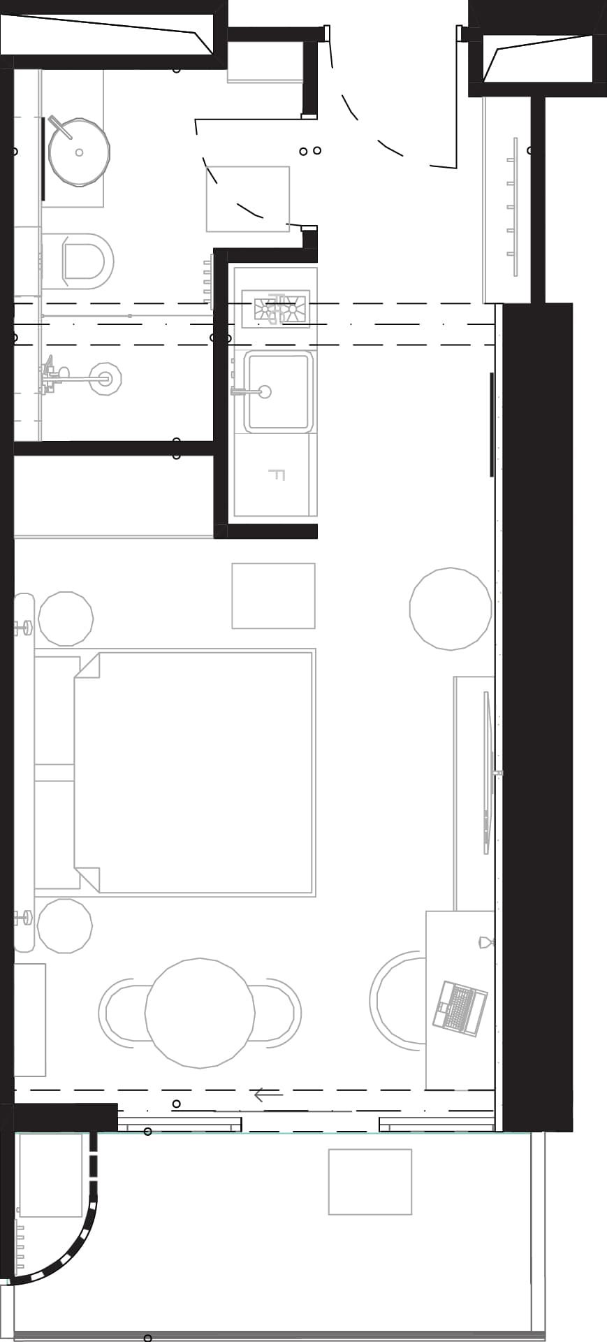 1-комнатная квартира, 34.3 м², 16 этаж в ЖК "Montemar"