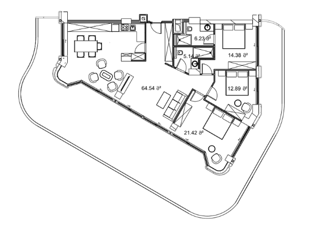 3-комнатная квартира, 248.82 м², 10 этаж в ЖК "Next Collection"