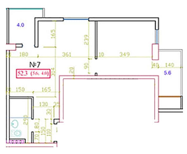 2-комнатная квартира, 53.1 м², 7 этаж в ЖК "Sea Level"