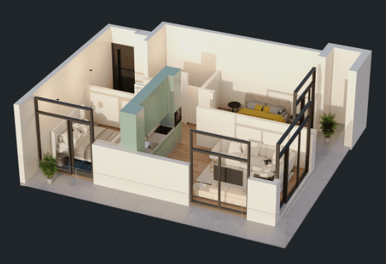 2-комнатная квартира, 69.7 м², 17 этаж в ЖК "Green Side Gonio"