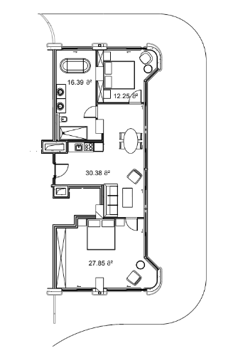 2-bedroom apartment, 182.11 m², 14 floor in "Next Collection"