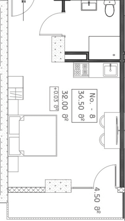 studio, 36.5 m², 10 floor in "Mardi Aquapark Wellness Resort"