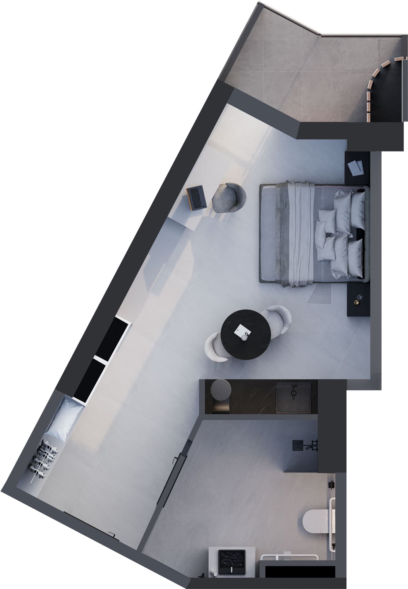 1-комнатная квартира, 38 м², 16 этаж в ЖК "Montemar"