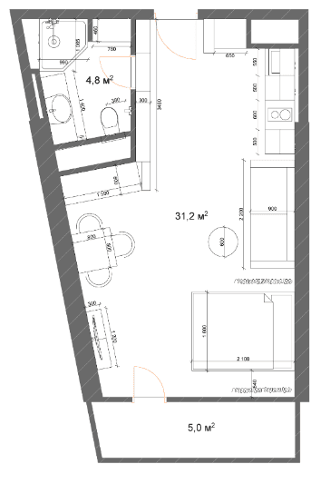 Студия, 40.89 м², 40 этаж в ЖК "7th Heaven Residence"