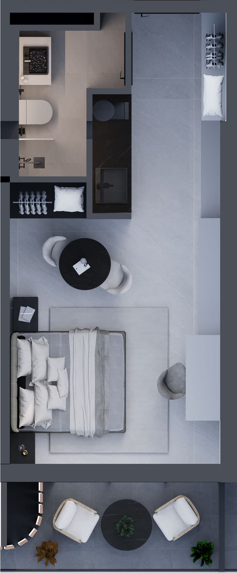 1-bedroom apartment, 33.9 m², 16 floor, Montemar in Batumi