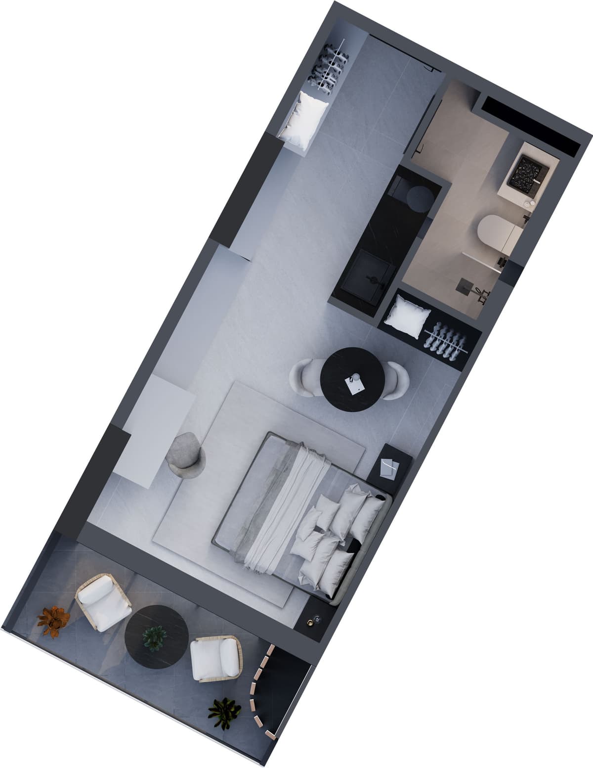 1-bedroom apartment, 35 m², 16 floor, Montemar in Batumi