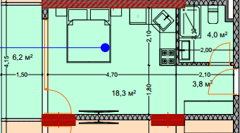 studio, 32.7 m², 2 floor in "Lagoon Resort"