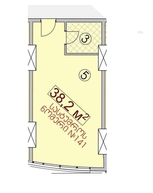 Студия, 38.2 м², 26 этаж в ЖК "Dar Tower"