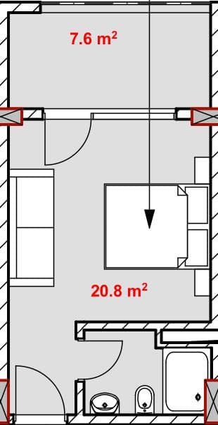 Студия, 28.2 м², 10 этаж в ЖК "Green Side Gonio"