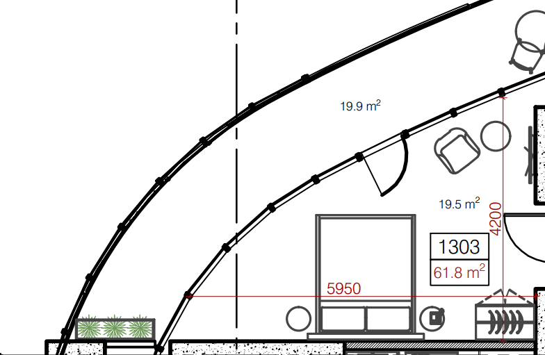 1-комнатная квартира, 62.1 м², 13 этаж в ЖК "Oval"