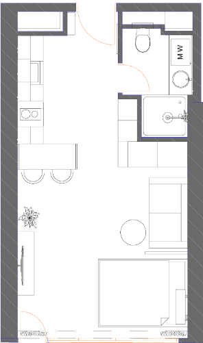 Студия, 34.93 м², 31 этаж в ЖК "7th Heaven Residence"