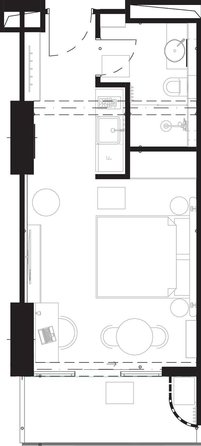 1-bedroom apartment, 34.9 m², 15 floor in "Montemar"