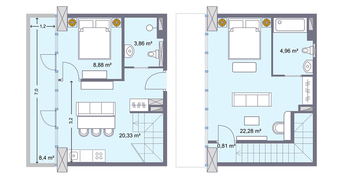 Квартира, 70.3 м², 10 этаж в ЖК "Wyndham Grand Aqua"