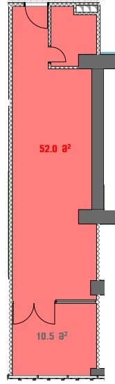 studio, 52 m², 2 floor in "White House"